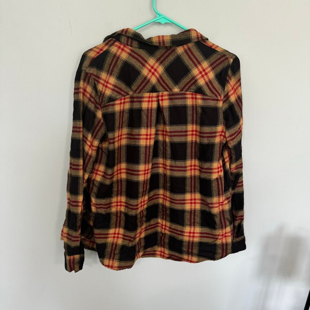 Maurices Plaid Button Down Shirt Shacket Size Large Rayon & Polyester Blend - Picture 8 of 8